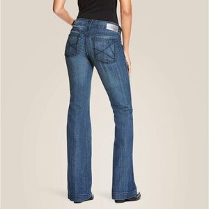 Ariat Trouser Mid Rise Stretch Outseam Ella Wide Leg Jeans / Size 27R